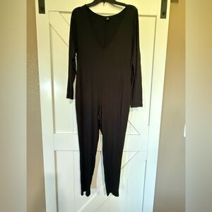 SHEIN Black Long Sleeve Jumpsuit